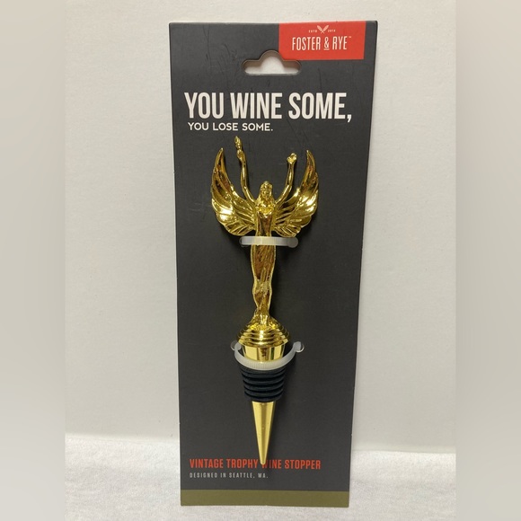 Foster & Rye Vintage Trophy Wine Bottle Stopper. Awarded for drinking excellence - Picture 3 of 4